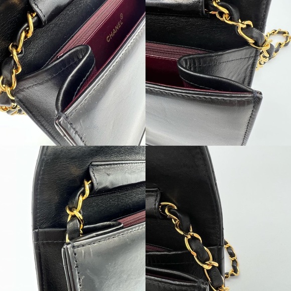 ❌SOLD❌ Authentic Chanel Vintage black Lambskin full flap chain shoulder bag (A) - Picture 16 of 16